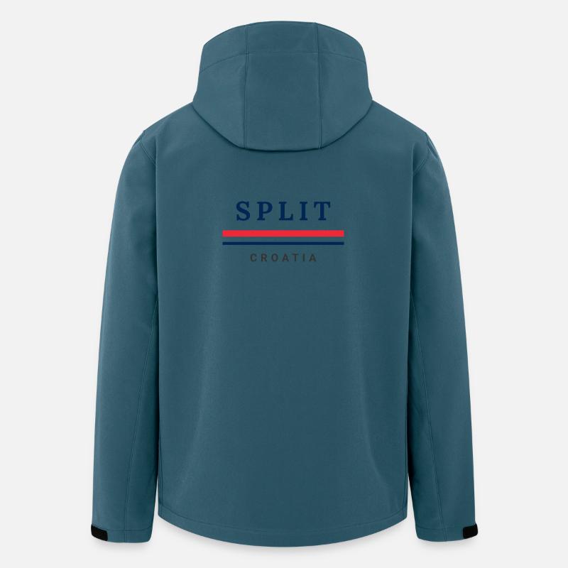 Stadt Split, Kroatien - Recycelte Männer Softshell-Jacke von Stanley/Stella - Dunkles Petrol