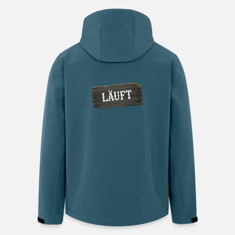 Läuft – minimalistisches Handwerker Statement - Recycelte Männer Softshell-Jacke von Stanley/Stella - Dunkles Petrol