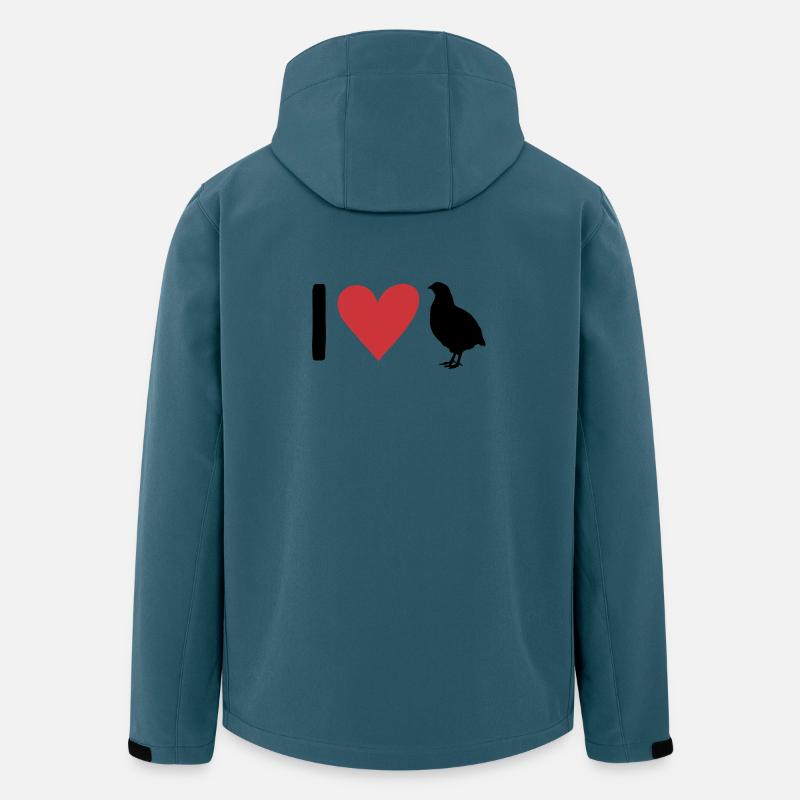 I Love Quail - Men’s Recycled Softshell Jacket by Stanley/Stella - stargazer