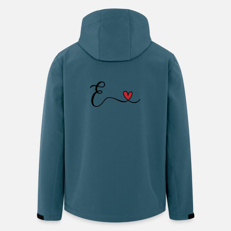 Letter E Monogram - Men’s Recycled Softshell Jacket by Stanley/Stella - stargazer