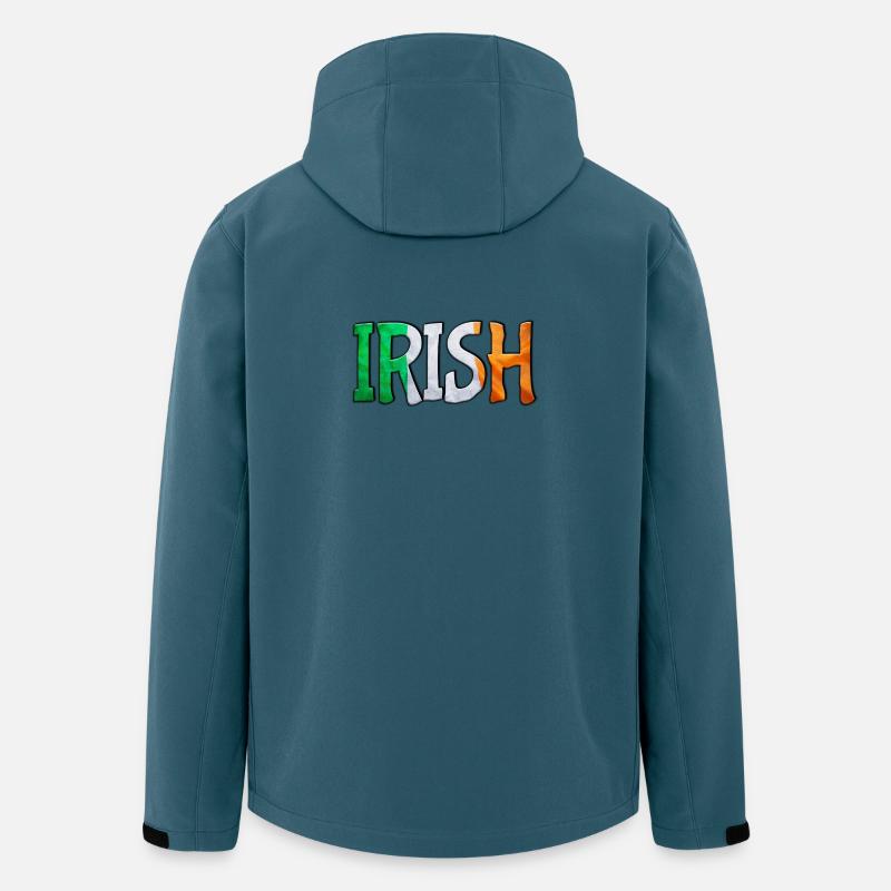 Irish Flag Letters Patchwork - Men’s Recycled Softshell Jacket by Stanley/Stella - stargazer