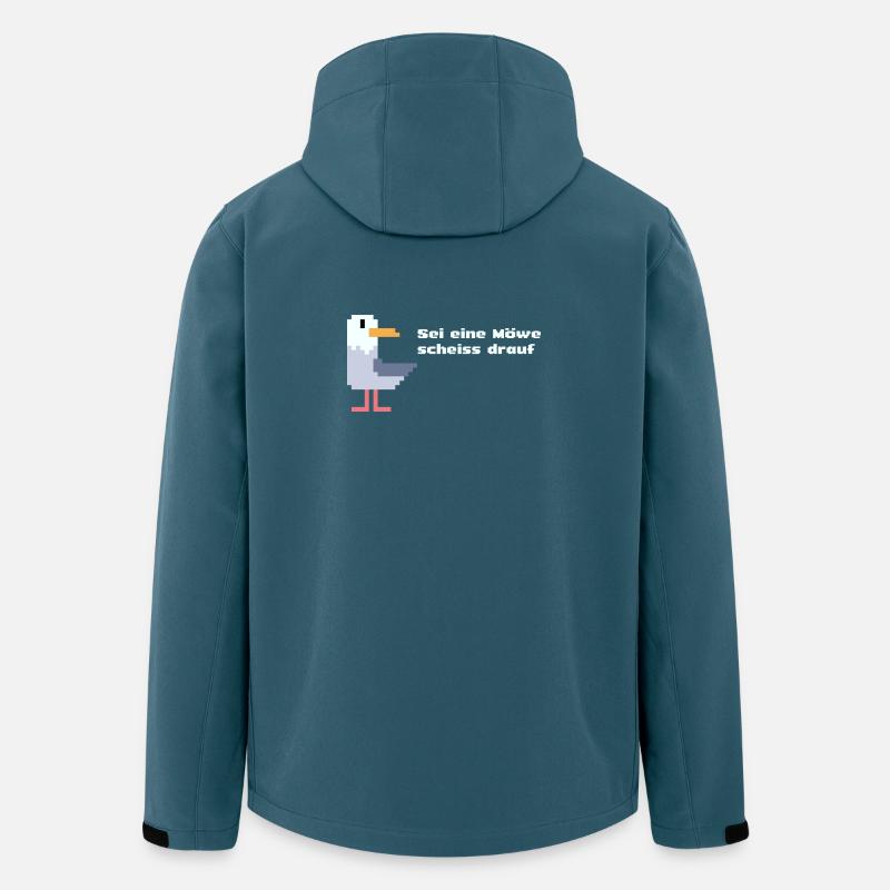 sei eine pixel Möwe - Recycelte Männer Softshell-Jacke von Stanley/Stella - Dunkles Petrol