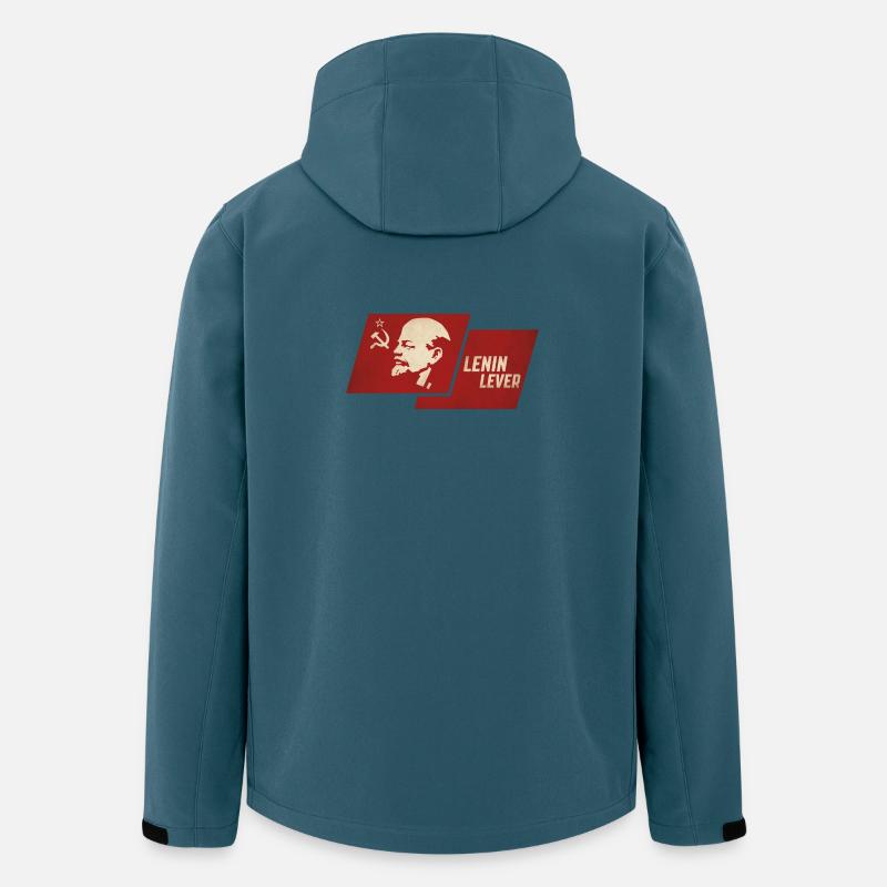 Drapeau à levier de Lénine - Veste softshell homme en polyester recyclé Stanley/Stella - bleu pétrole foncé