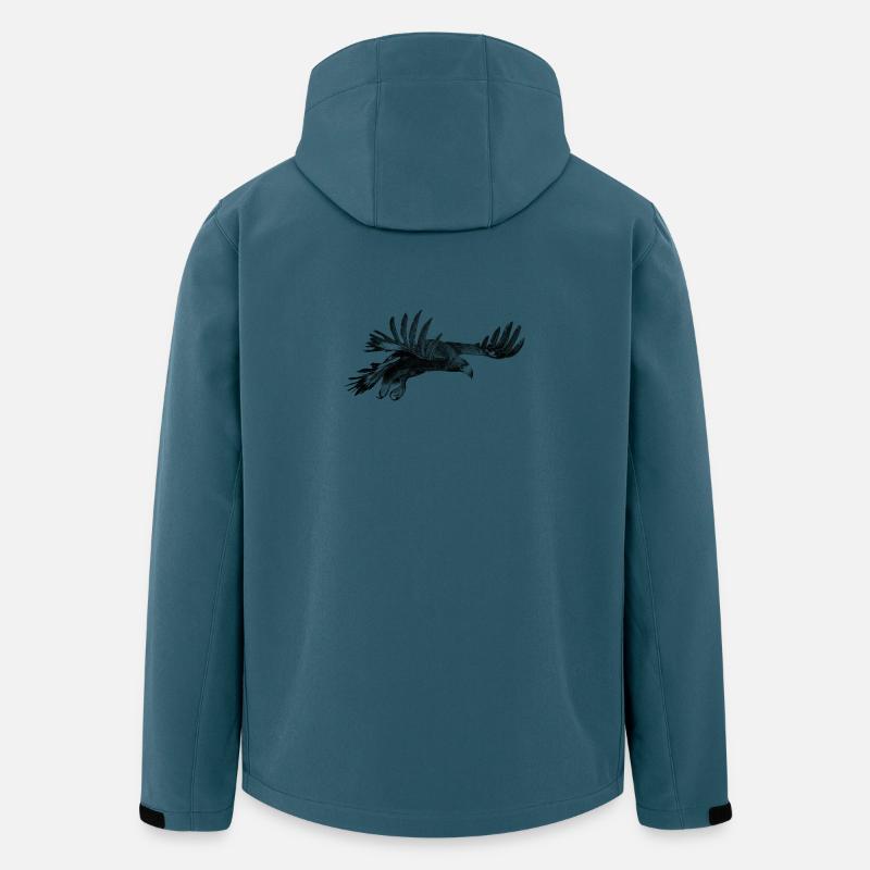 Der Adler - Recycelte Männer Softshell-Jacke von Stanley/Stella - Dunkles Petrol