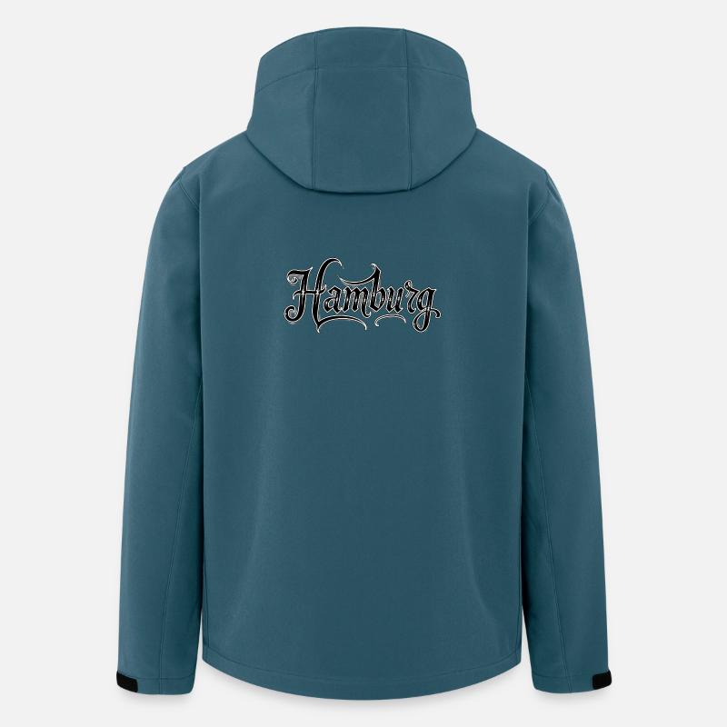 Hamburg lettering with gothic details - Men’s Recycled Softshell Jacket by Stanley/Stella - stargazer