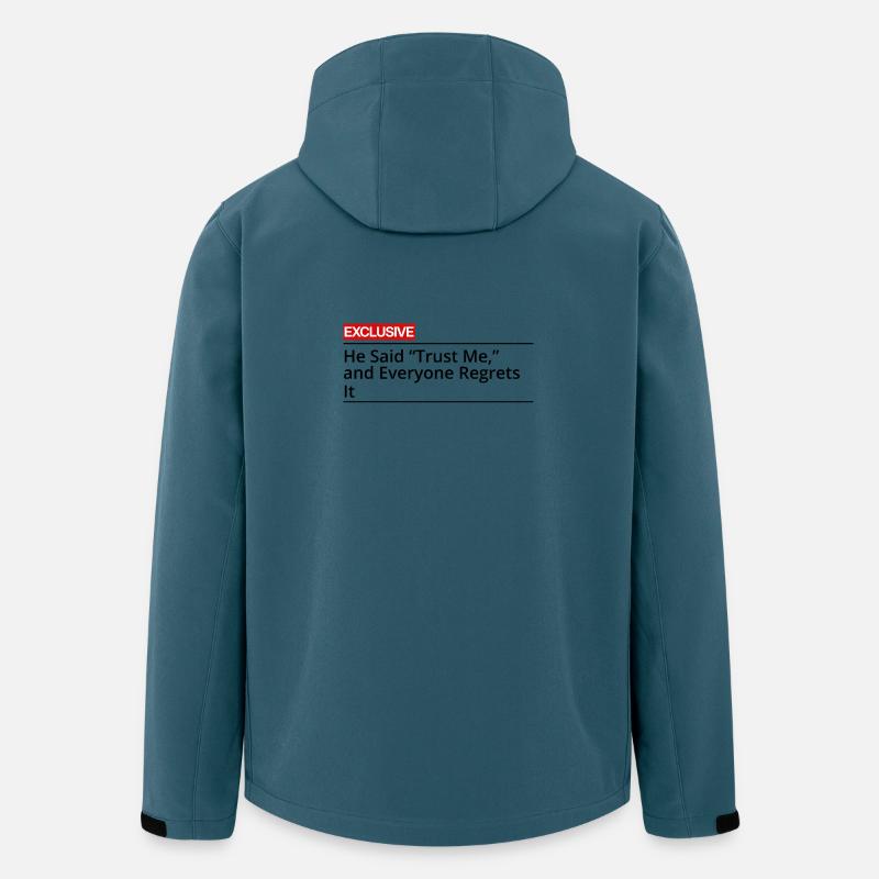 Il a dit : Fais-moi confiance, et tout le monde le regrette - Veste softshell homme en polyester recyclé Stanley/Stella - bleu pétrole foncé