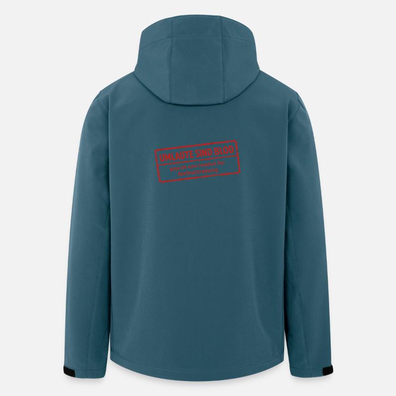 Umlaute sind Blod Stempel - Recycelte Männer Softshell-Jacke von Stanley/Stella - Dunkles Petrol