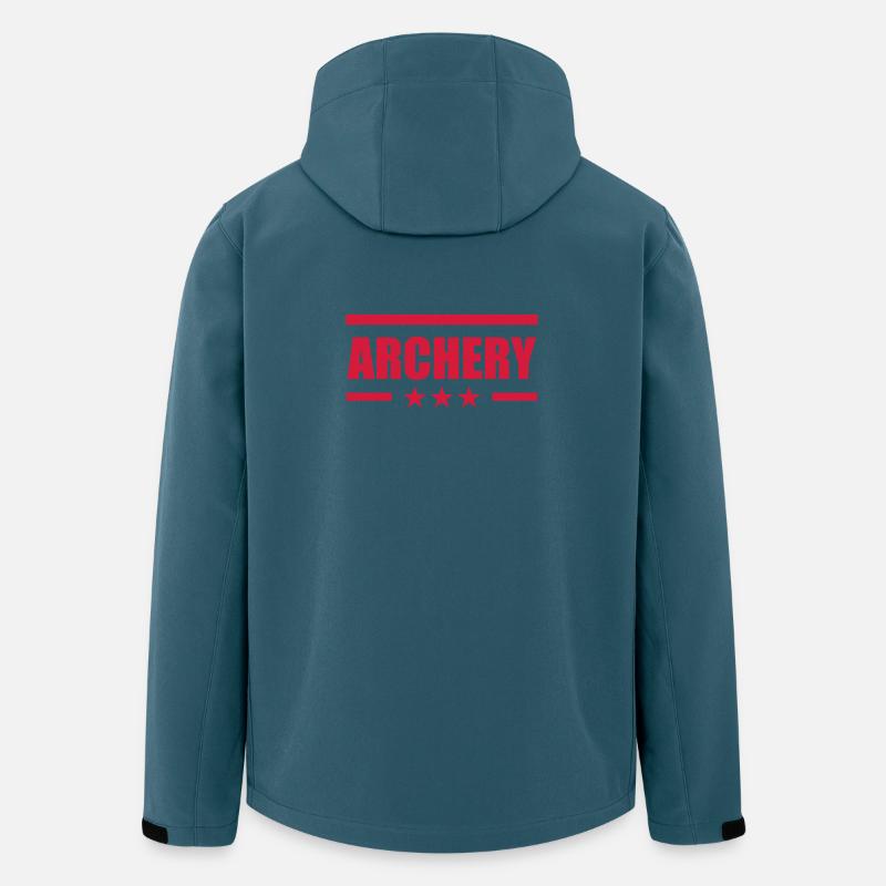 Archery / Bogenschießen / Tir à l'arc - Veste softshell homme en polyester recyclé Stanley/Stella - bleu pétrole foncé