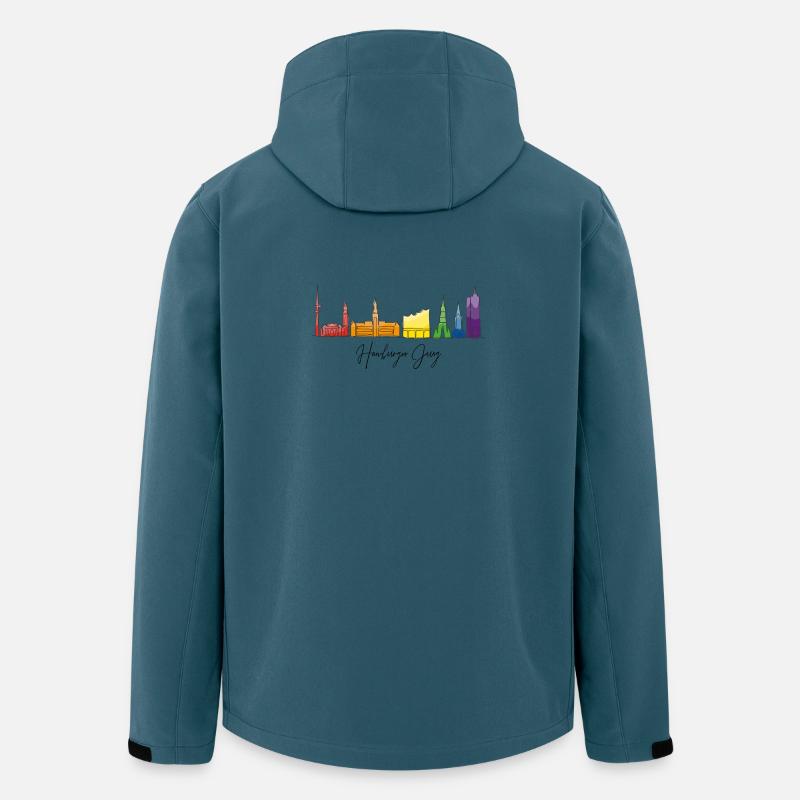 Hamburger Jung - Recycelte Männer Softshell-Jacke von Stanley/Stella - Dunkles Petrol