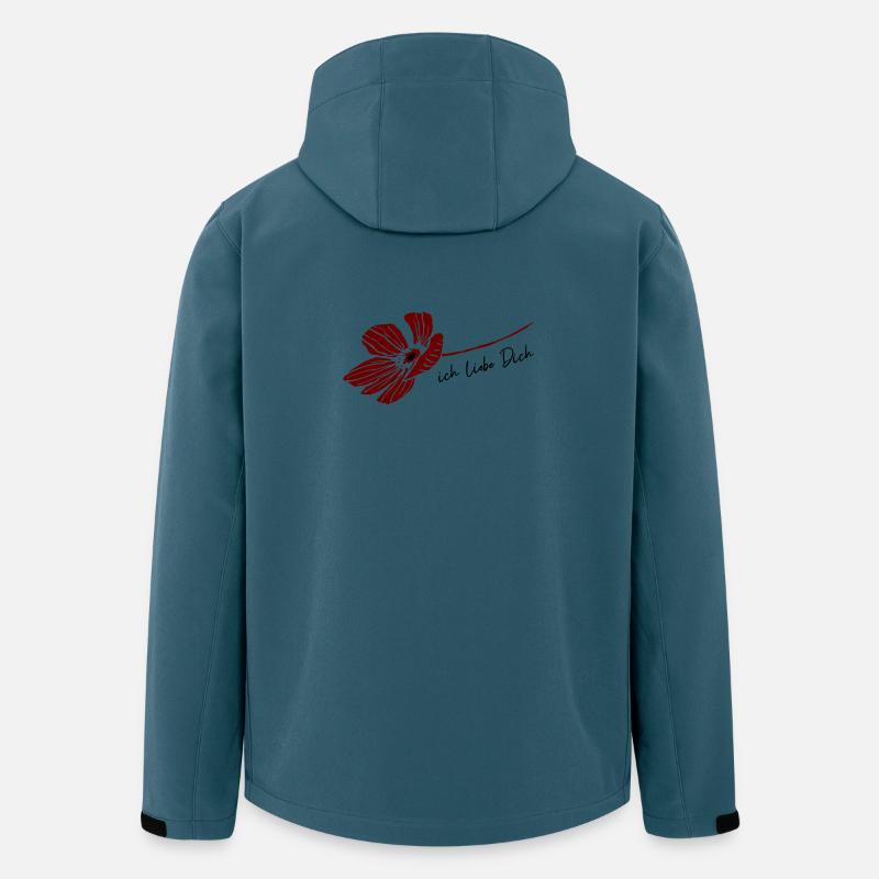 ich liebe dich - Recycelte Männer Softshell-Jacke von Stanley/Stella - Dunkles Petrol