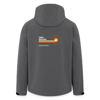 Bremen Retro Shirt 2800 Oldschool Zip Code - Men’s Recycled Softshell Jacket by Stanley/Stella -  - Back - AI Model Male 185 light (185cm)