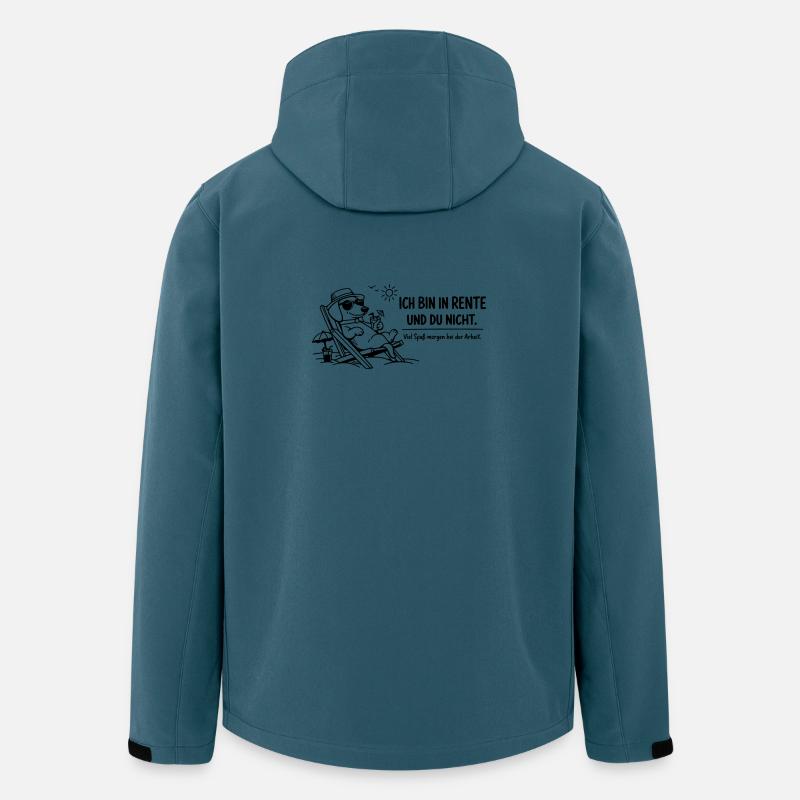 Lustiges Rentner Bild Spruch Dackel - Recycelte Männer Softshell-Jacke von Stanley/Stella - Dunkles Petrol
