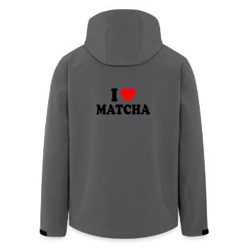 I love matcha - Recycelte Männer Softshell-Jacke von Stanley/Stella - Dunkles Petrol - Hinten - AI Model Male 185 light (185cm)