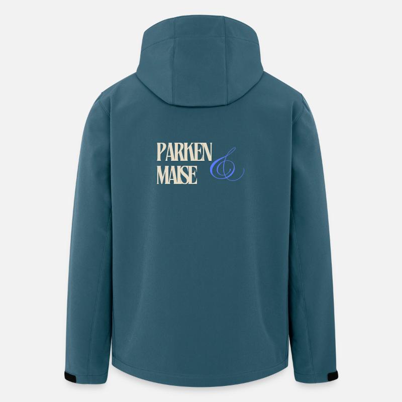 PARKEN MAISE Clef Stylisée - Veste softshell homme en polyester recyclé Stanley/Stella - bleu pétrole foncé