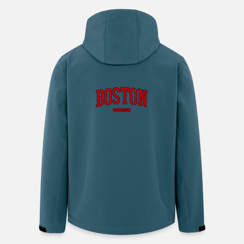 Boston Retro-Logo Massachusetts - Recycelte Männer Softshell-Jacke von Stanley/Stella - Dunkles Petrol