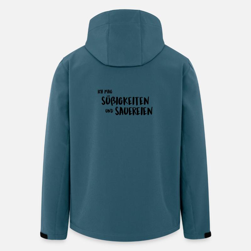 Bonbons et dégâts - Veste softshell homme en polyester recyclé Stanley/Stella - bleu pétrole foncé