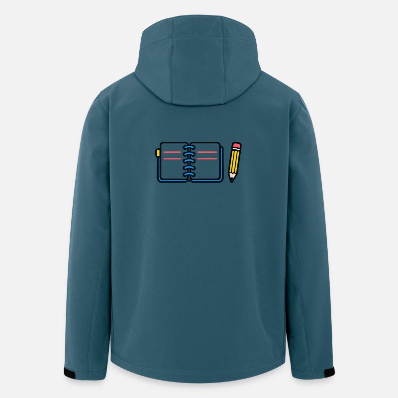 Fußball Notizbuch Schnüre - Recycelte Männer Softshell-Jacke von Stanley/Stella - Dunkles Petrol