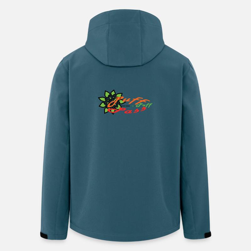 Puff-Puff-Pass !!! - Veste softshell homme en polyester recyclé Stanley/Stella - bleu pétrole foncé