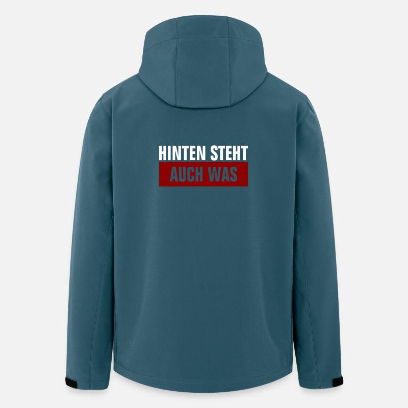 Hinten Steht Auch Was - Recycelte Männer Softshell-Jacke von Stanley/Stella - Dunkles Petrol