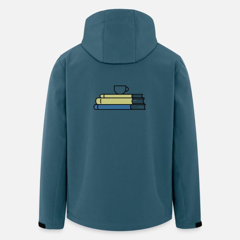 Bücherstapel Kaffeetasse Farbig - Recycelte Männer Softshell-Jacke von Stanley/Stella - Dunkles Petrol