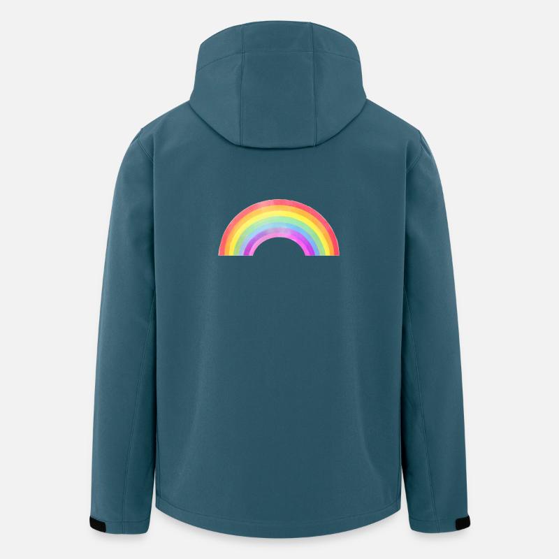 Regenbogenbogen  - Recycelte Männer Softshell-Jacke von Stanley/Stella - Dunkles Petrol