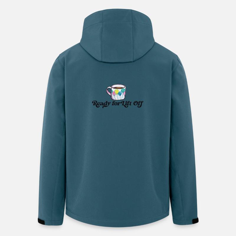 Décollage de la tasse en ballon - Veste softshell homme en polyester recyclé Stanley/Stella - bleu pétrole foncé