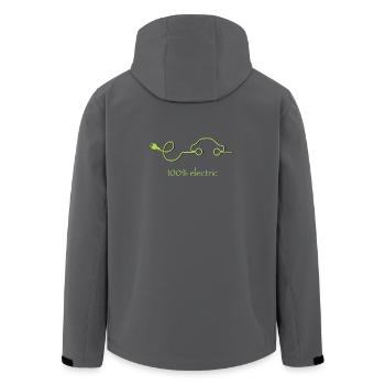 100% Electric – Green Regular Service Car - Men’s Recycled Softshell Jacket by Stanley/Stella - stargazer - Back - AI Model Male 185 light (185cm)