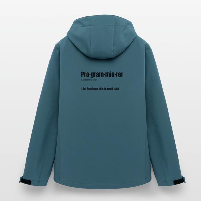 Programmer – Solves problems you don't have Men’s Recycled Softshell Jacket Discoverer by Stanley/Stella