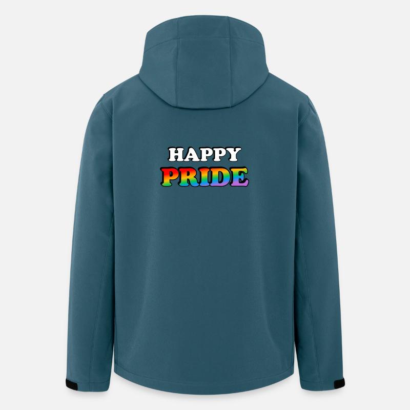 Pride Rainbow Text Design - Men’s Recycled Softshell Jacket by Stanley/Stella - stargazer