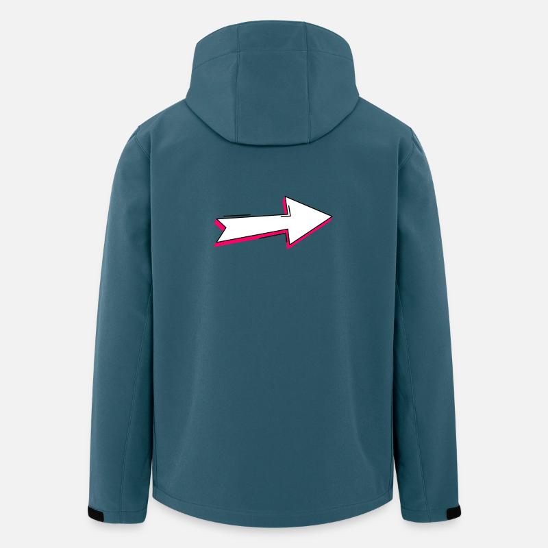 Abstrakte Neon Pfeil Illustration - Recycelte Männer Softshell-Jacke von Stanley/Stella - Dunkles Petrol