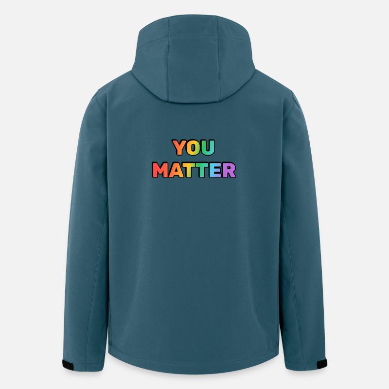 You Matter Rainbow Gradient Text - Men’s Recycled Softshell Jacket by Stanley/Stella - stargazer