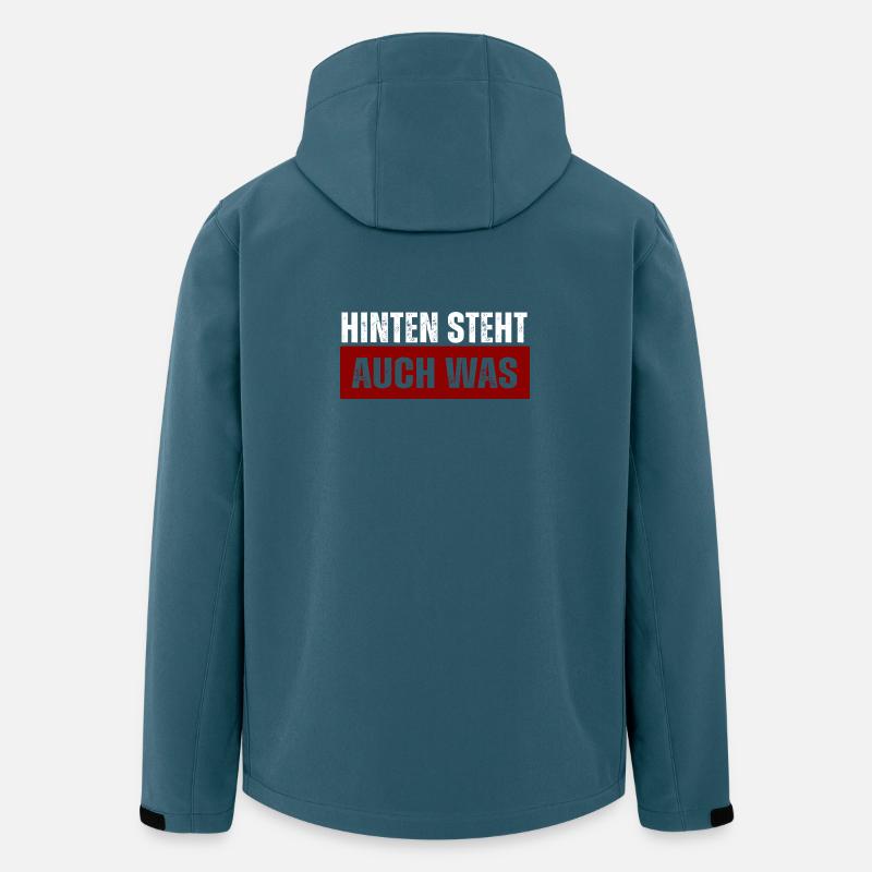 Hinten Steht Auch Was - Recycelte Männer Softshell-Jacke von Stanley/Stella - Dunkles Petrol