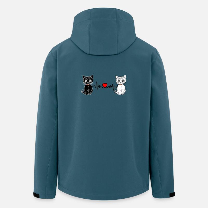 Herzschlag - Recycelte Männer Softshell-Jacke von Stanley/Stella - Dunkles Petrol