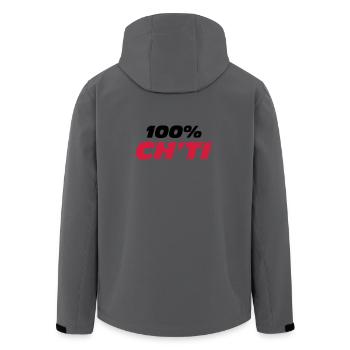 100% Ch'ti - Recycelte Männer Softshell-Jacke von Stanley/Stella - Dunkles Petrol - Hinten - AI Model Male 185 light (185cm)