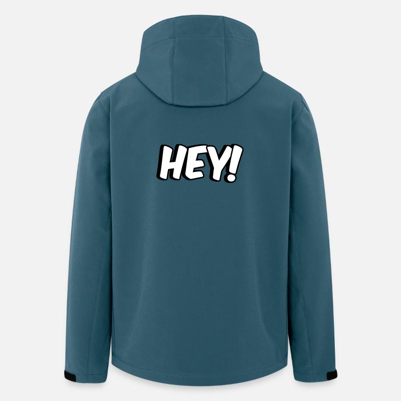 Hey! Comic Design - Recycelte Männer Softshell-Jacke von Stanley/Stella - Dunkles Petrol