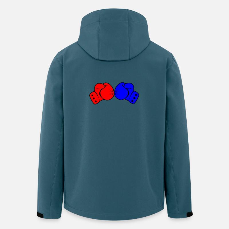 Zwei Boxhandschuhe rot und blau - Recycelte Männer Softshell-Jacke von Stanley/Stella - Dunkles Petrol