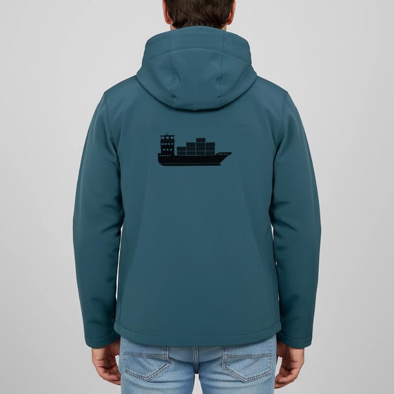 Seecontainerschiff oder Boot mit Containern Recycelte Männer Softshell-Jacke Discoverer von Stanley/Stella