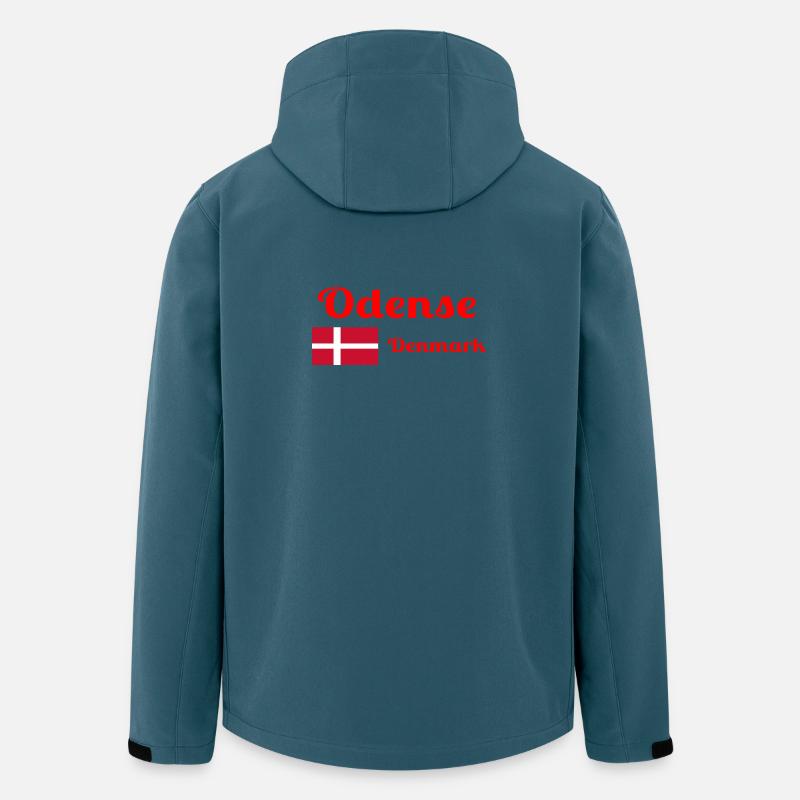 Odense Dänemark - Stilvolle Drucke - Recycelte Männer Softshell-Jacke von Stanley/Stella - Dunkles Petrol