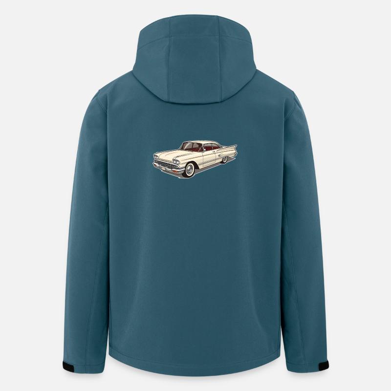 Klassischer Oldtimer - Elegantes Retro-Autodesign - Recycelte Männer Softshell-Jacke von Stanley/Stella - Dunkles Petrol