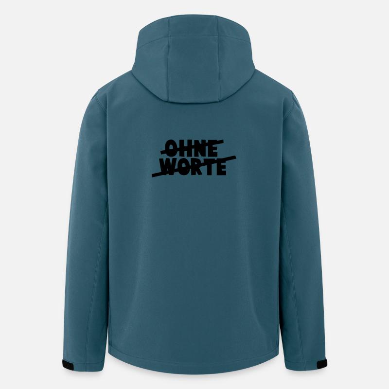 Sans paroles - Veste softshell homme en polyester recyclé Stanley/Stella - bleu pétrole foncé