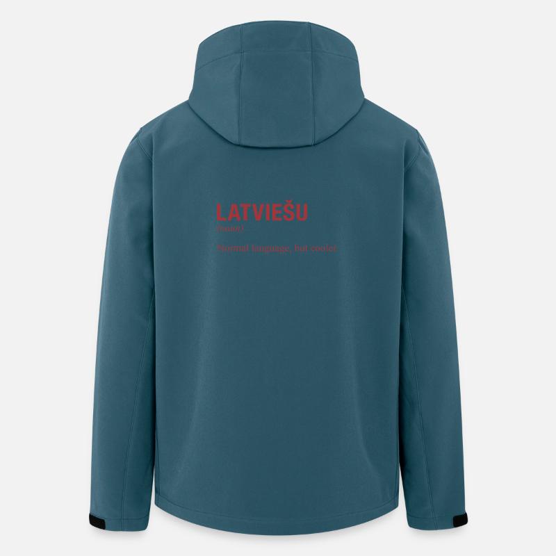 Latvian language Lettland - Recycelte Männer Softshell-Jacke von Stanley/Stella - Dunkles Petrol