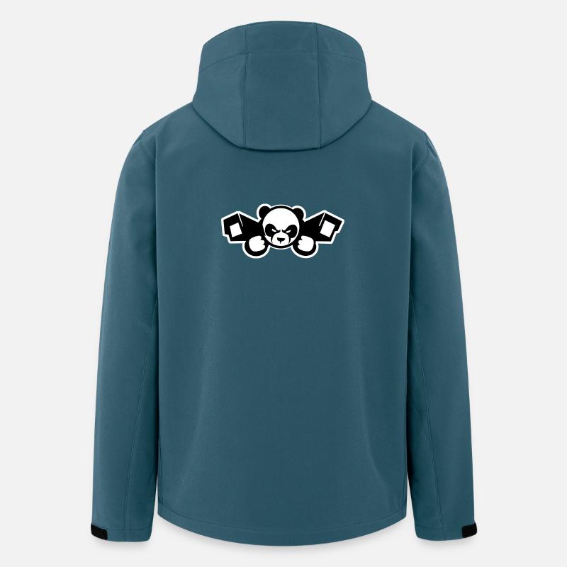 China Surveillance Panda – Politische Satire - Recycelte Männer Softshell-Jacke von Stanley/Stella - Dunkles Petrol