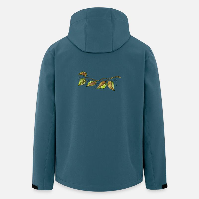 Blätter - Recycelte Männer Softshell-Jacke von Stanley/Stella - Dunkles Petrol