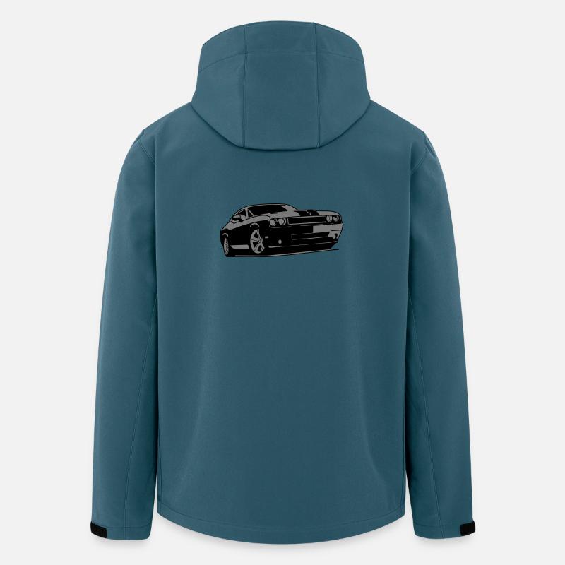 Klassisk muskelbil - Softshelljakke herre i resirkulert polyester Stanley/Stella - mørk petroleum