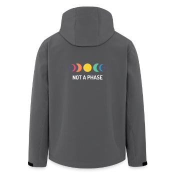 LGBT Pride Month - Keine Phase - Recycelte Männer Softshell-Jacke von Stanley/Stella - Anthrazit - Hinten - AI Model Male 185 light (185cm)