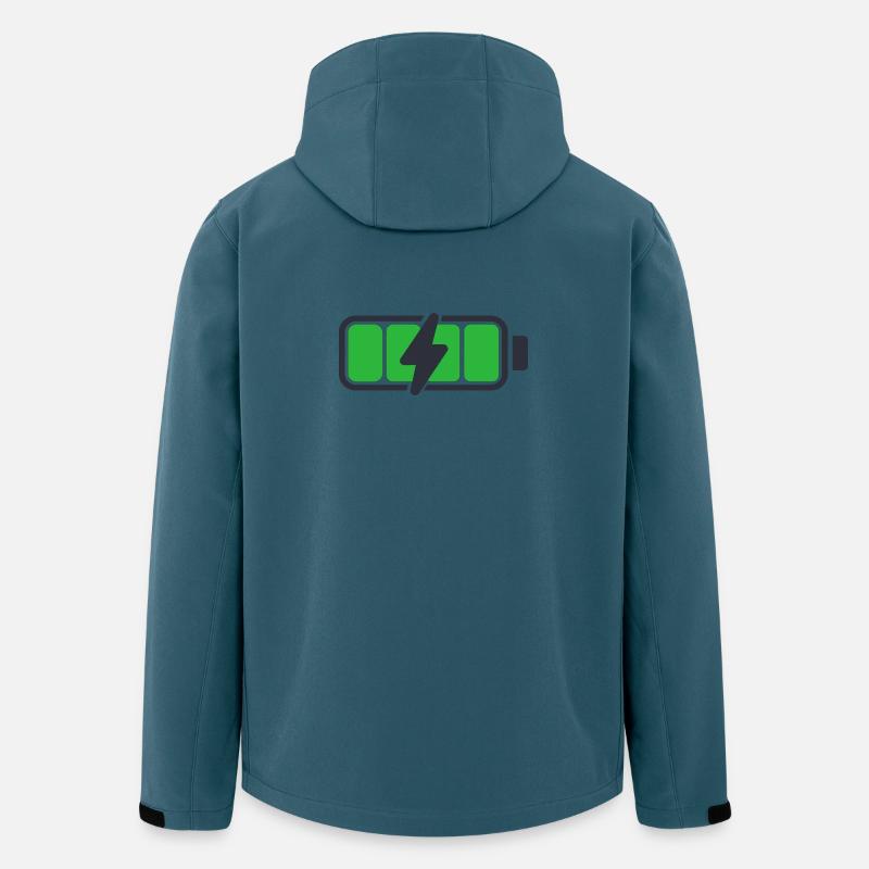 Voller iPhone-Akku - Recycelte Männer Softshell-Jacke von Stanley/Stella - Dunkles Petrol
