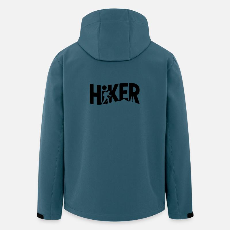 Wanderer Typografie - Wandern Design - Recycelte Männer Softshell-Jacke von Stanley/Stella - Dunkles Petrol