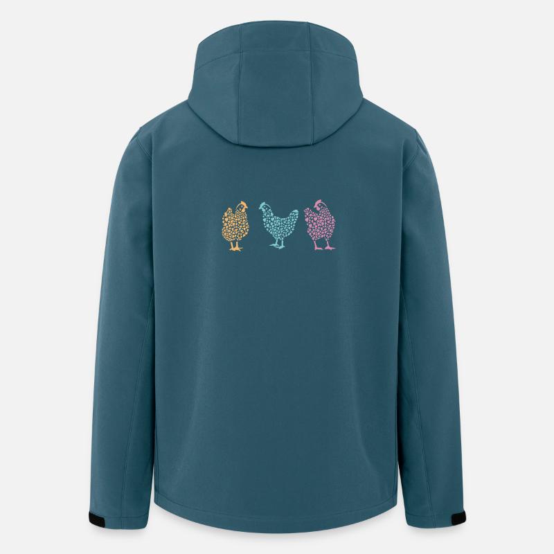 Huhn mit Herz - Recycelte Männer Softshell-Jacke von Stanley/Stella - Dunkles Petrol