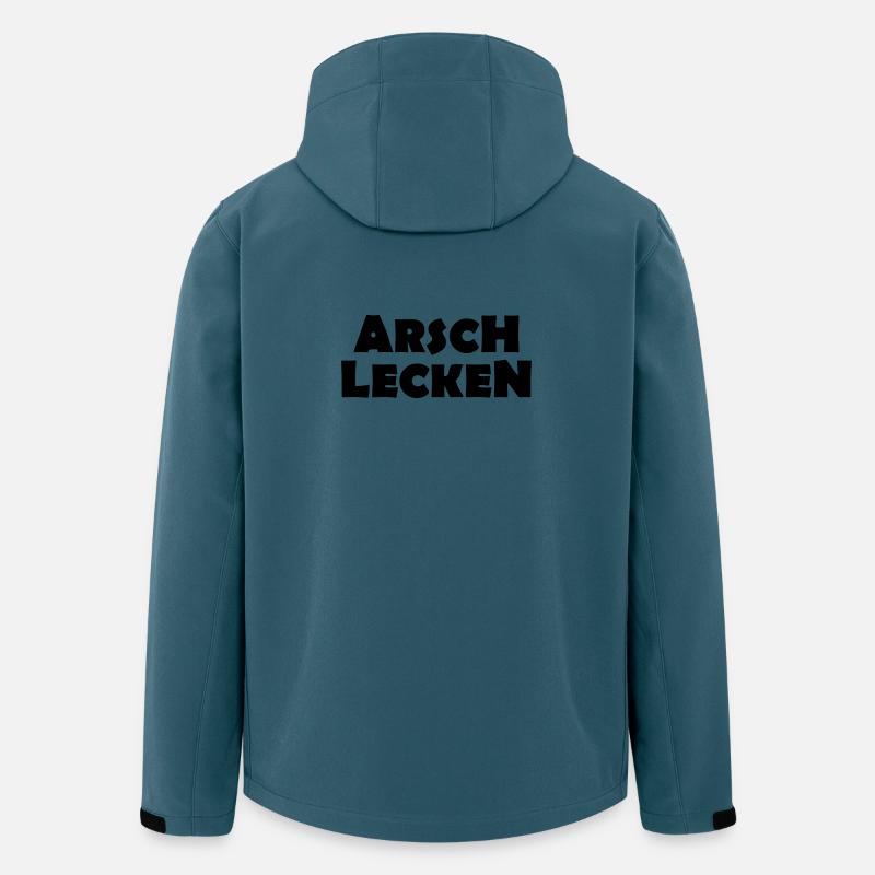 ARSCH LECKEN - Recycelte Männer Softshell-Jacke Discoverer von Stanley/Stella - Dunkles Petrol