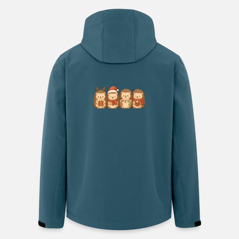 Igel Kinder Jungen Mädchen Weihnachtsigel - Recycelte Männer Softshell-Jacke von Stanley/Stella - Dunkles Petrol